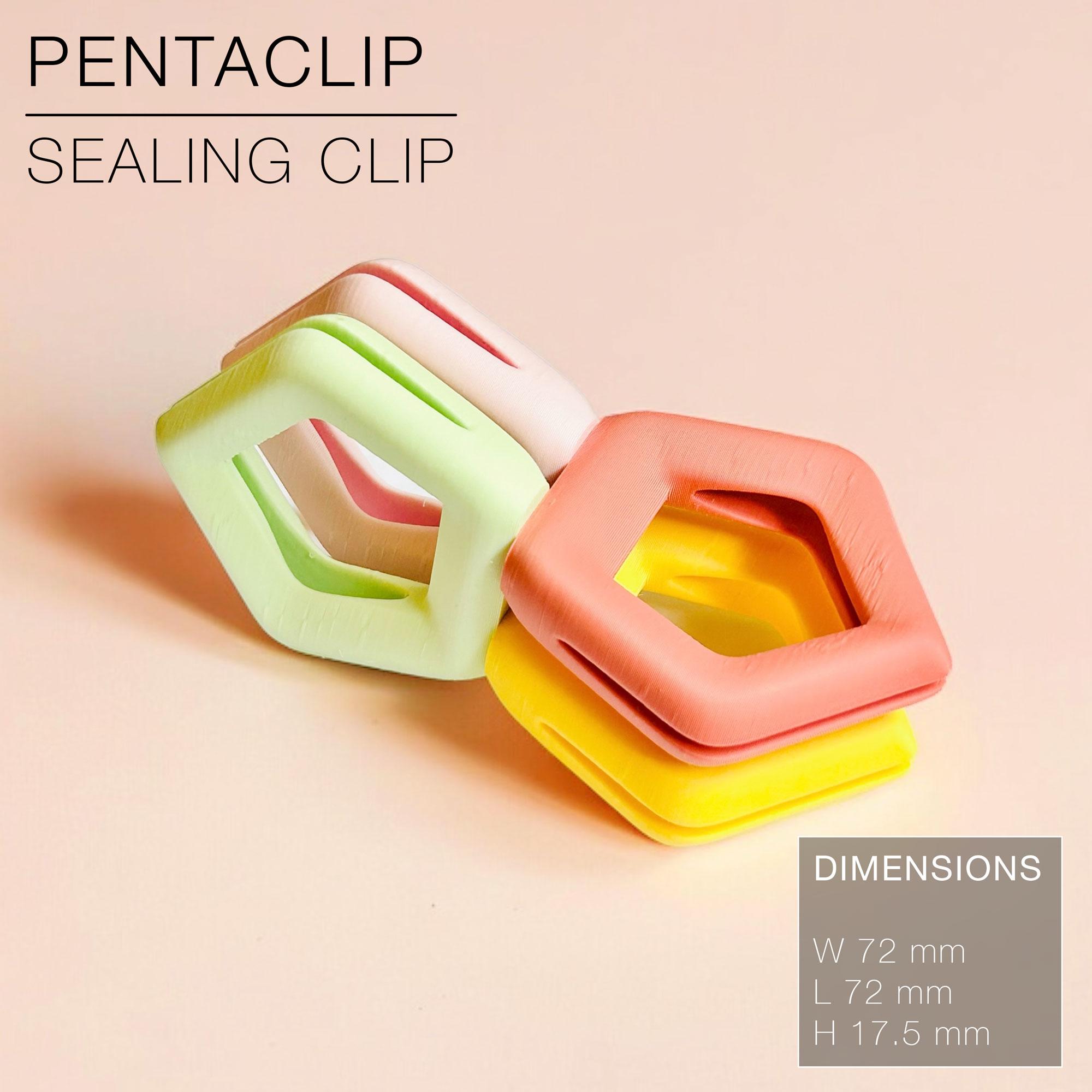 PENTACLIP  |  bag sealing clip 3d model