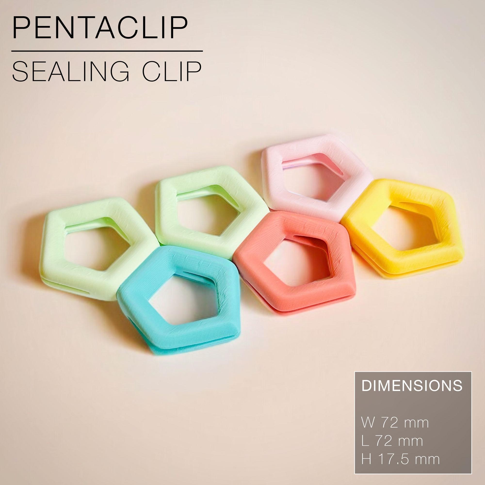 PENTACLIP  |  bag sealing clip 3d model