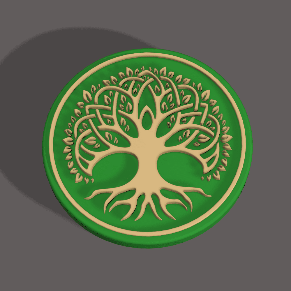 Celtic Tree Coin 3d model