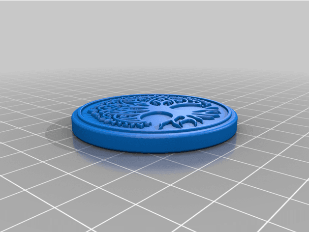 Celtic Tree Coin 3d model