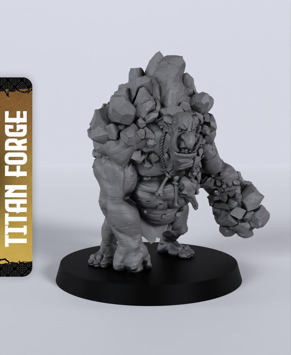 Stone Trolls - With Free Dragon Warhammer - 5e DnD Inspired for RPG and Wargamers 3d model