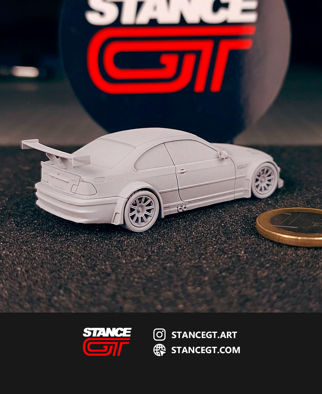 BMW M3 GTR e46 | SCALED 1/64 | Model kit car 3d model