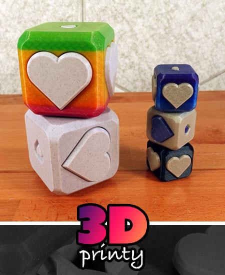 Giant Valentine's Day Heart Thump Puzzle Box (Easy) 3d model