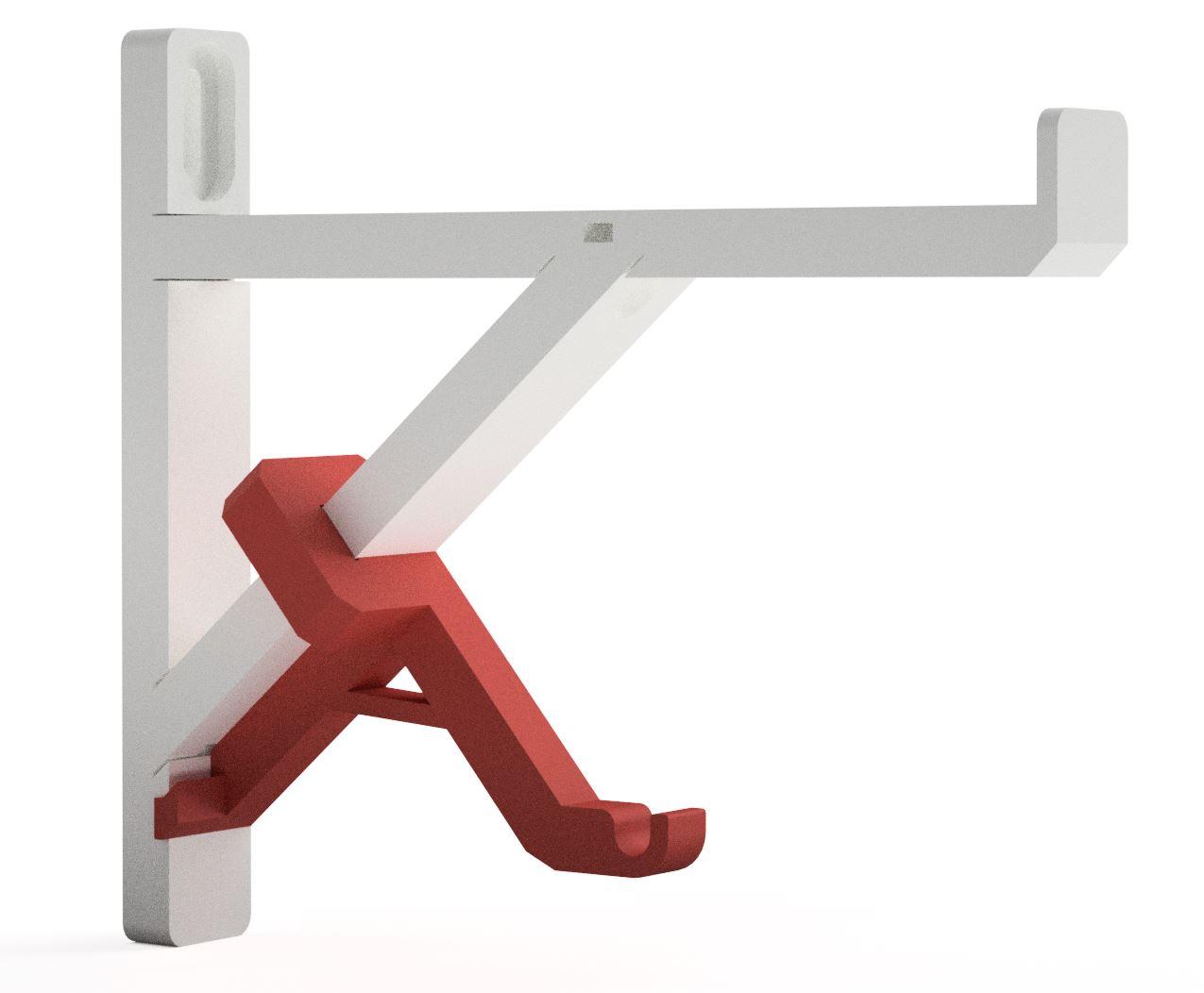 HEAVY DUTY SHELF - 235x20mm 3d model