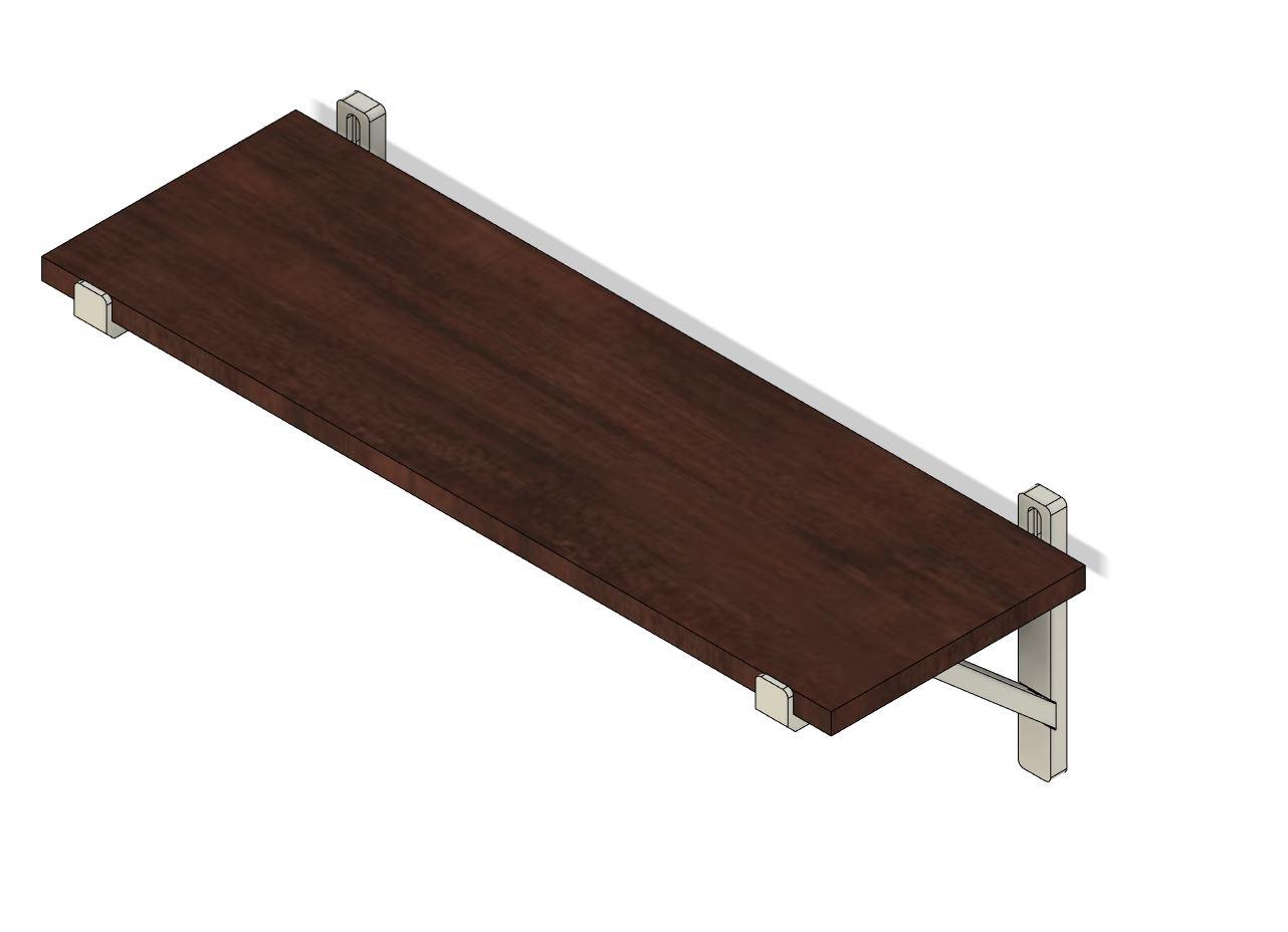 HEAVY DUTY SHELF - 235x20mm 3d model