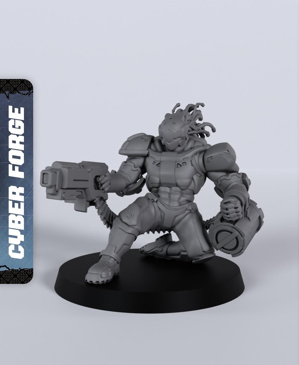 Saberfin - With Free Cyberpunk Warhammer - 40k Sci-Fi Gift Ideas for RPG and Wargamers 3d model