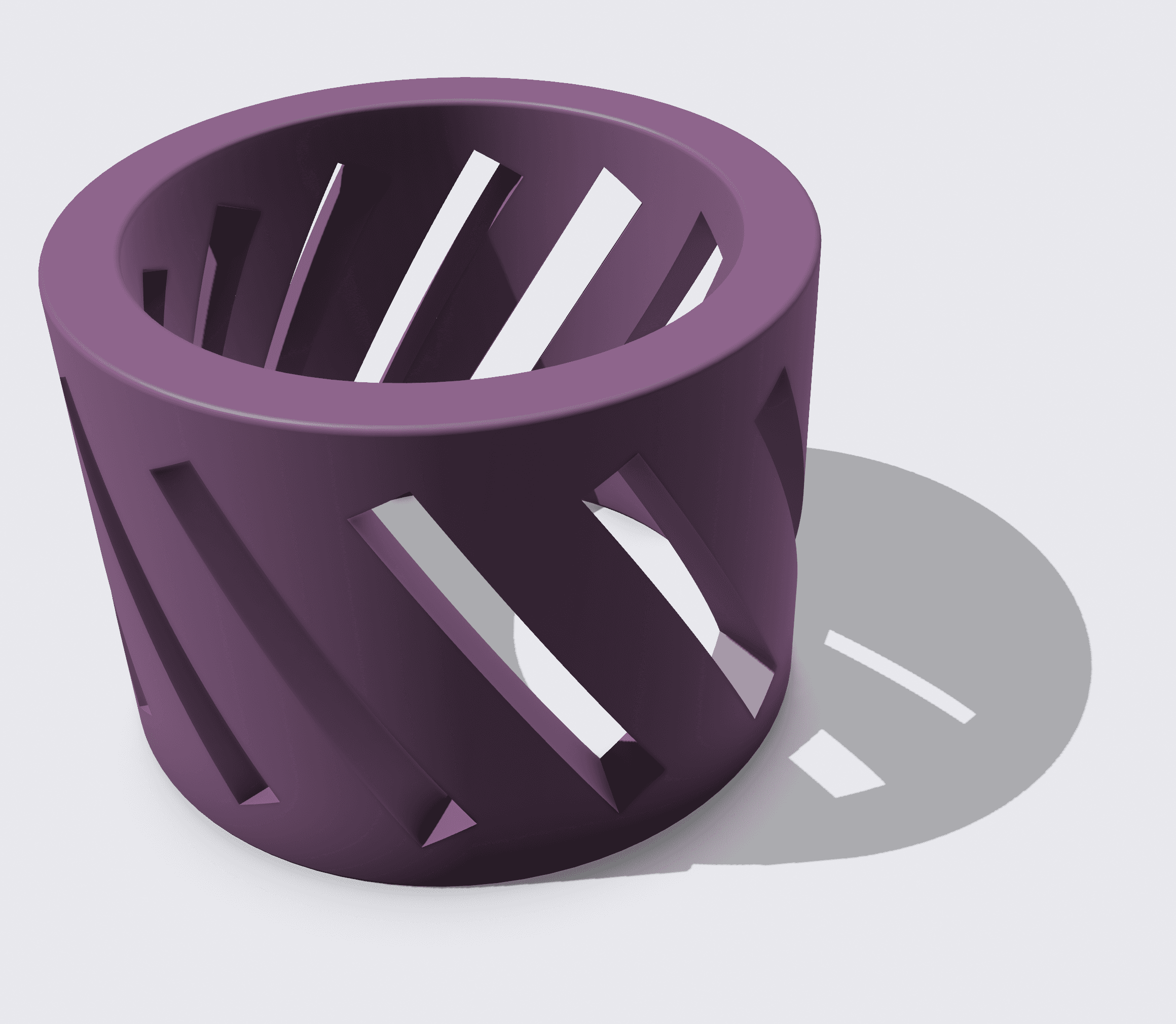 Slanted Slots Napkin Ring 3d model