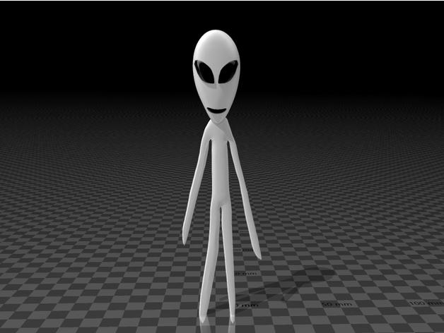 alien (big grey) 3d model