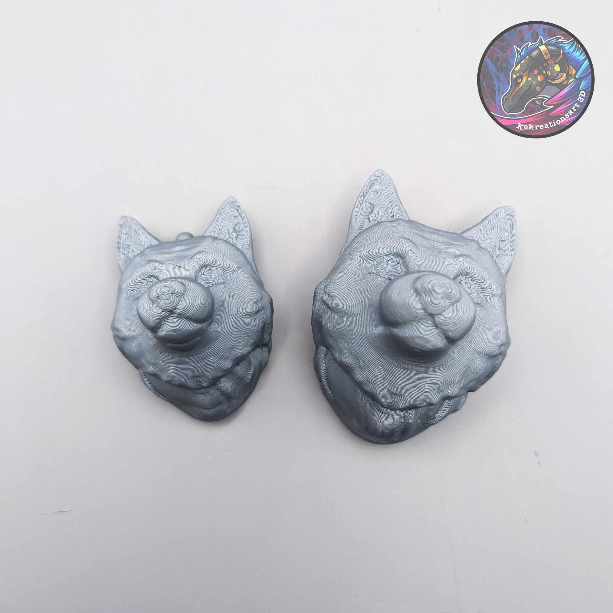 Wolf Head Keychain + Magnet 3d model