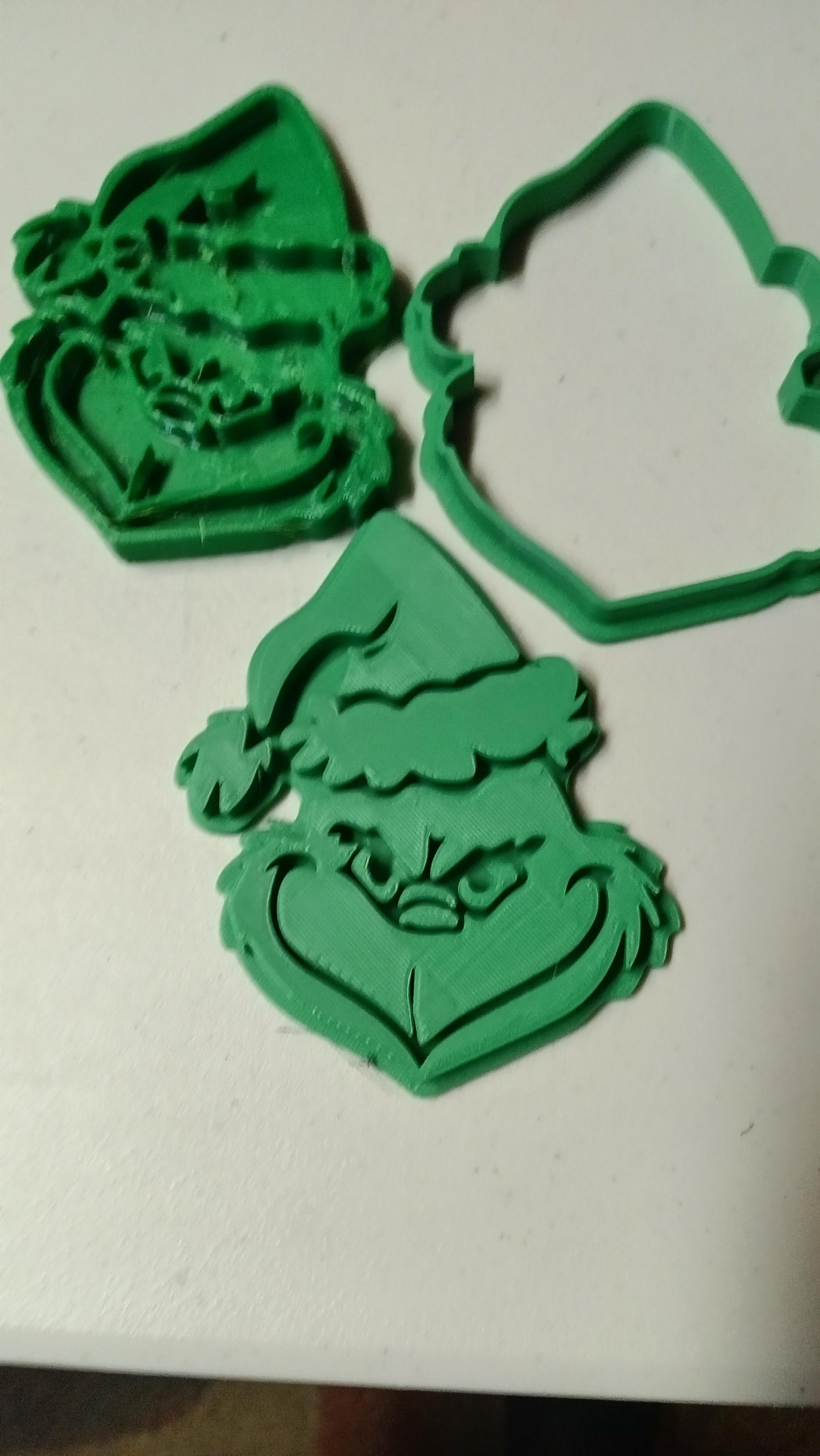 3 Peice Grinch Cookie cutters 3d model