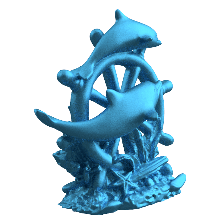 Dolphin Boat Wheel 3d model