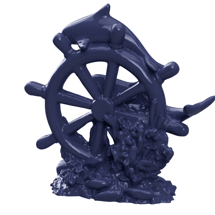 Dolphin Boat Wheel 3d model