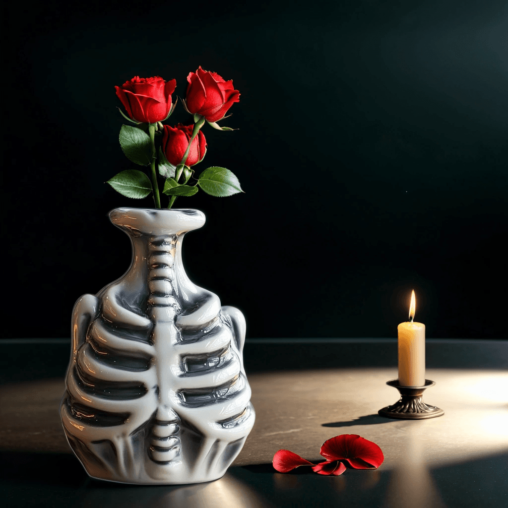 Skeleton Vase for Spooky Decor 3d model