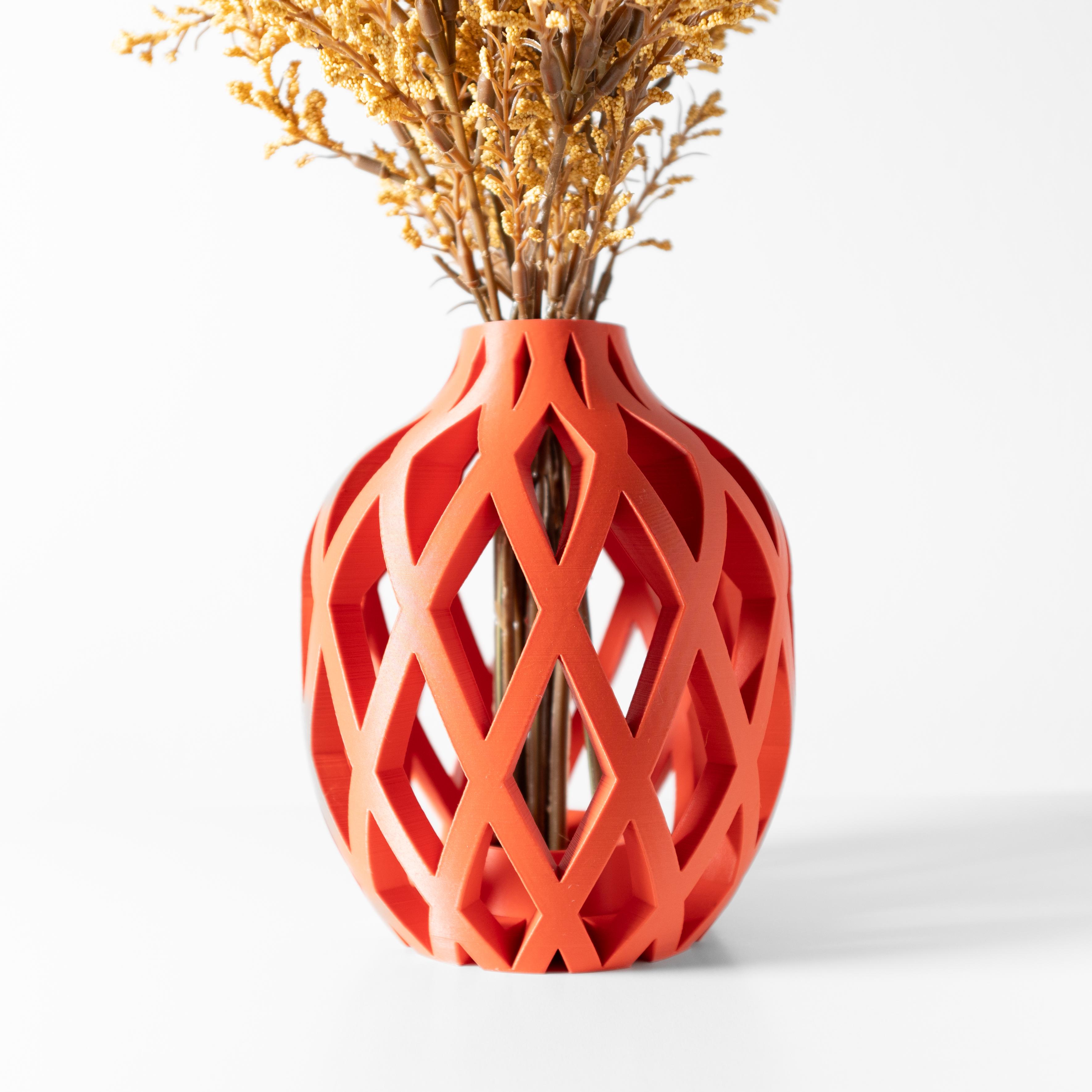 The Adani Vase, Modern and Unique Home Decor for Dried and Preserved Flower Arrangement  | STL File 3d model