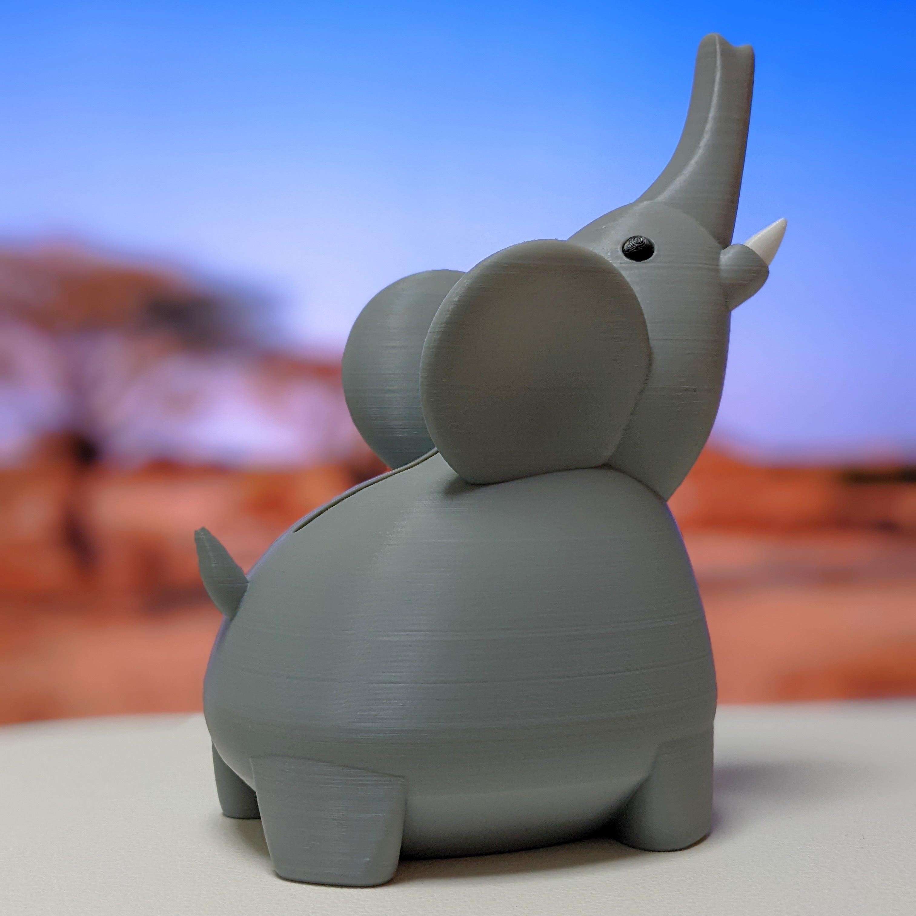 ELEPHANT PIGGY BANK - NO PAINTING REQUIRED 3d model