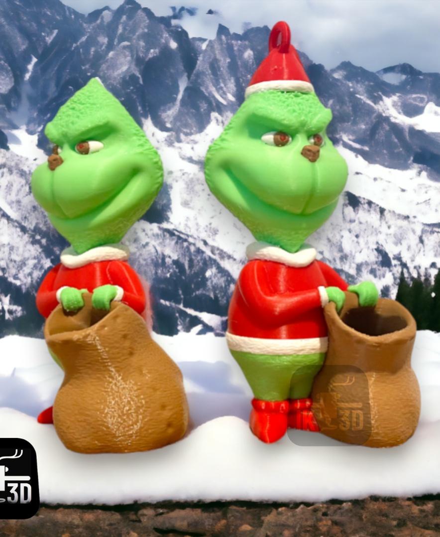 The Grinch Mini Figurine / 3MF Included / No Supports  3d model