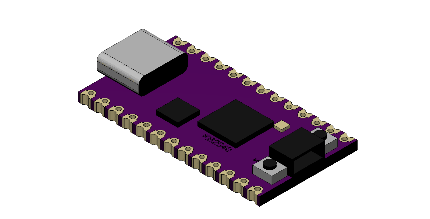 Adafruit KB2040 3d model