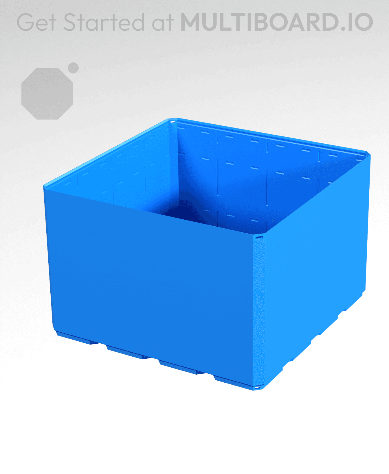 4x4x2.5 - Simple Walls - Multibin Shell 3d model