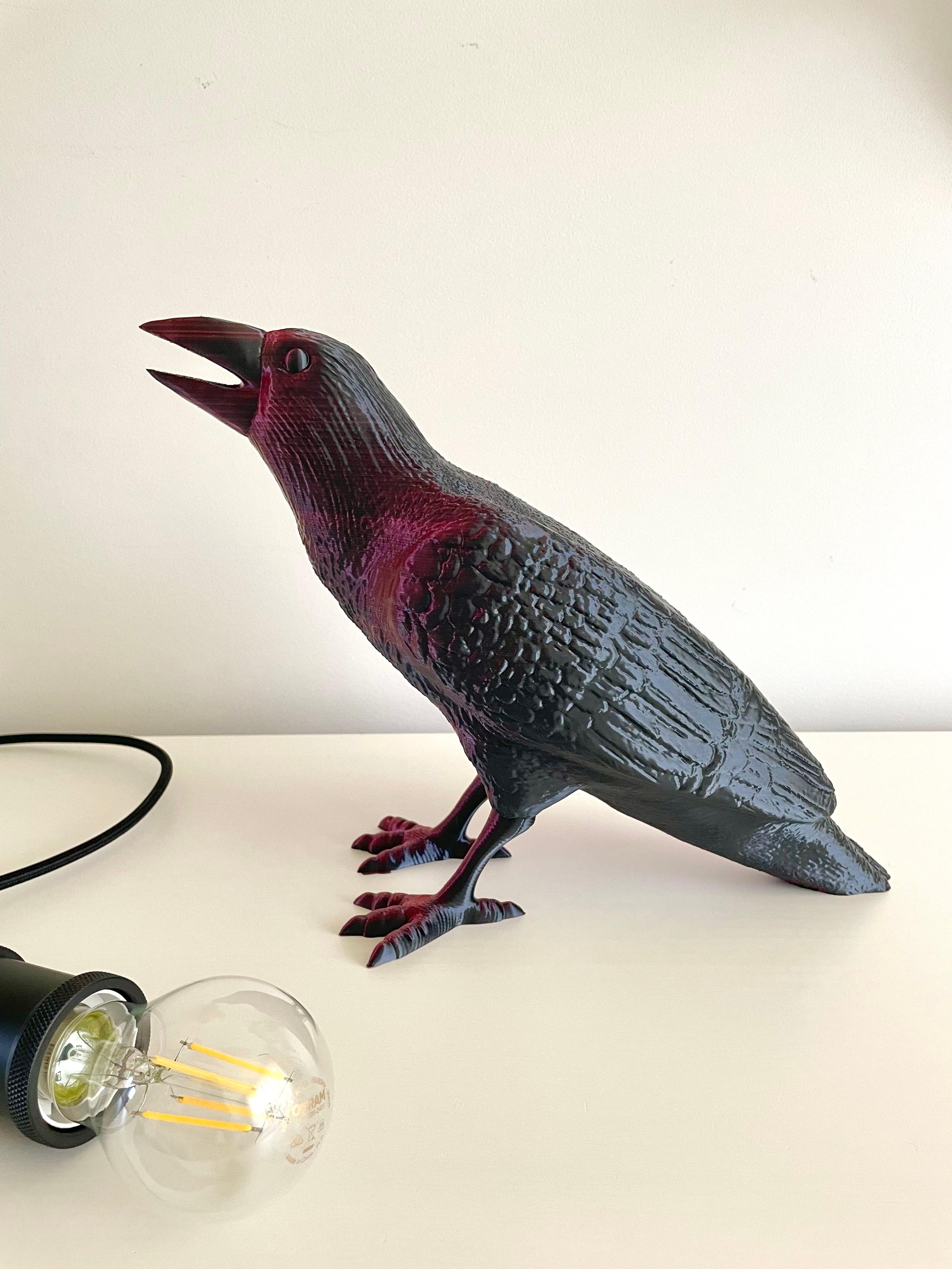 Raven Lamp Sculpture / No Supports 3d model