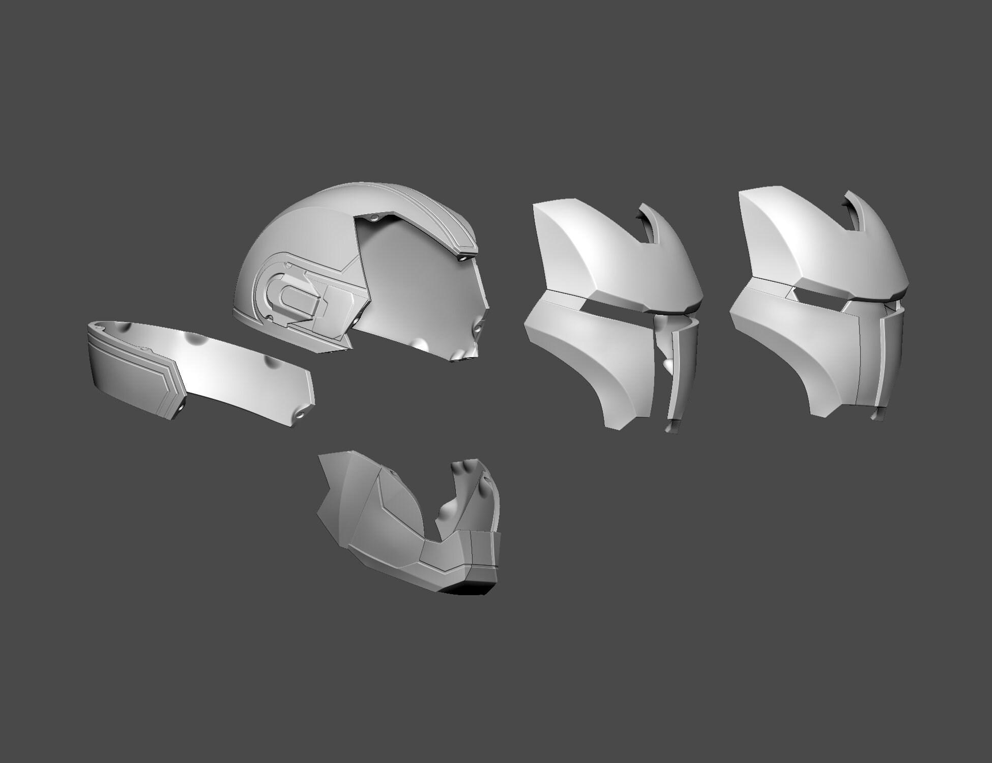 Beskar Man Helmet STL 3D File Iron Man Mandalorian 3d model