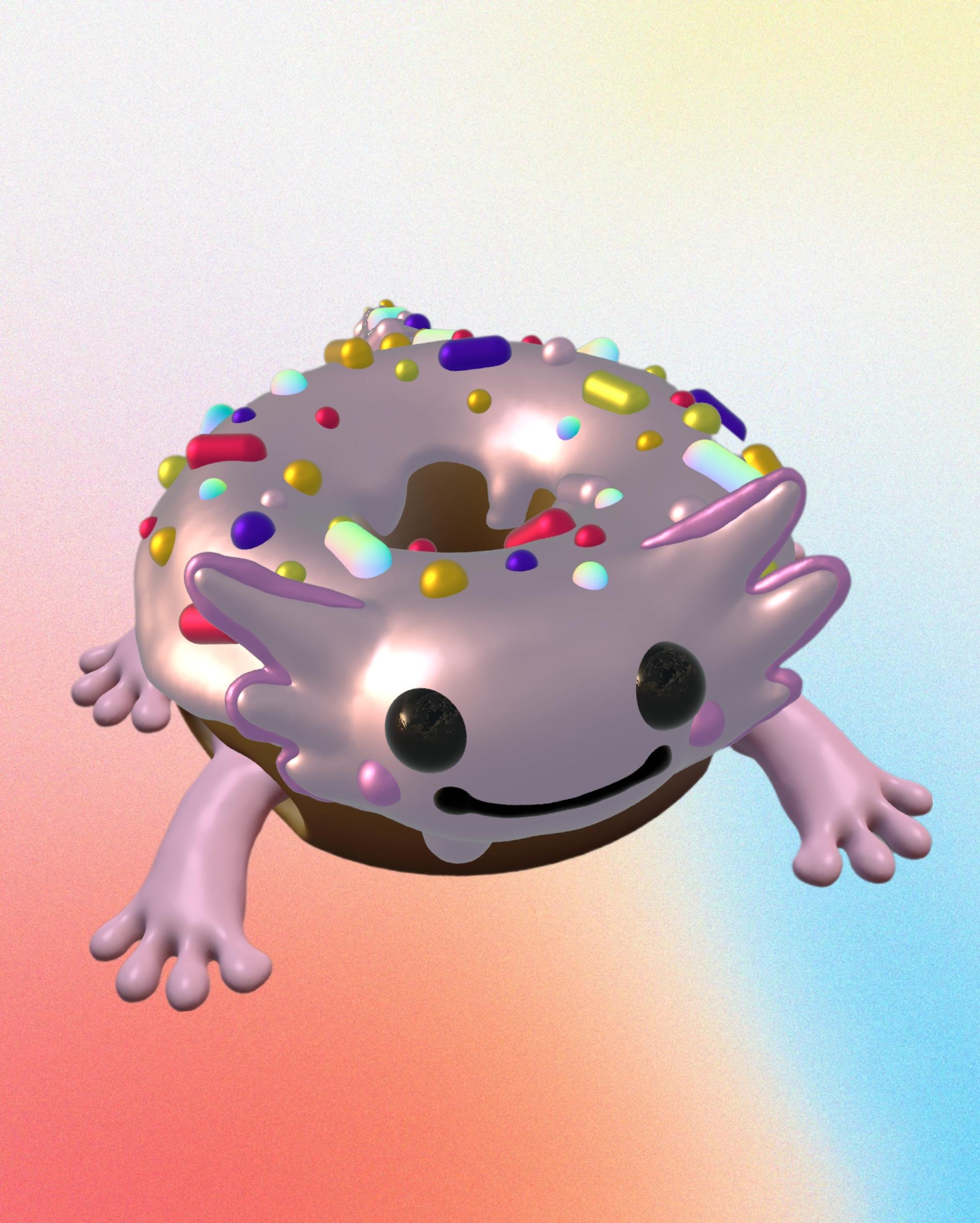 "Alotl-Donut" the Flexi Donut Axlotl 3d model