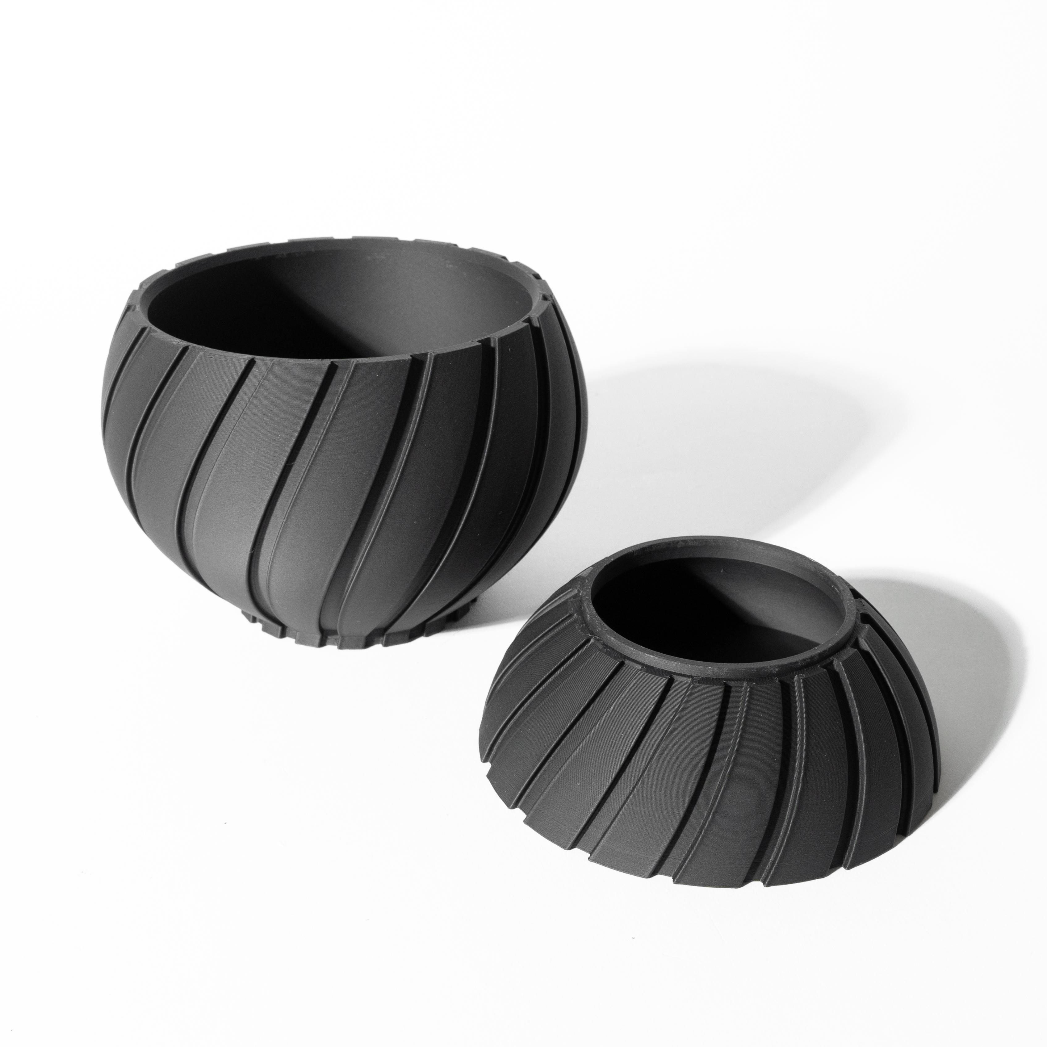 The Maki Planter Pot with Drainage Tray & Stand: Modern and Unique Home Decor for Plants 3d model