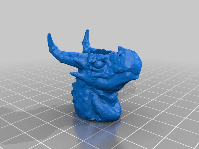 Proud Dragon Straw Topper 3d model