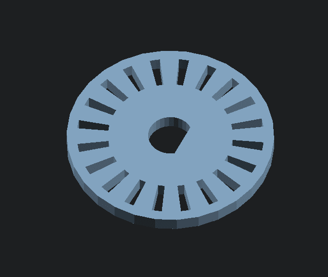 Parametric timing disk 3d model