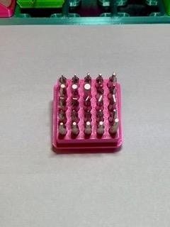 Gridfinity 4mm hex bit holder 1x1 3d model