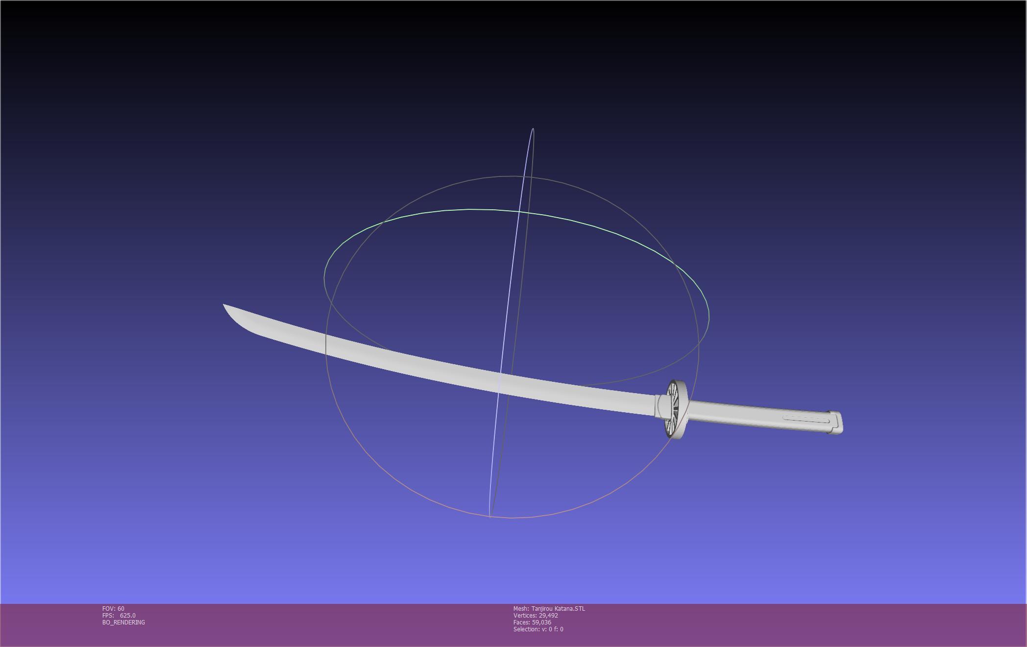 Demon Slayer Tanjiro Katana And Sheath Printable Models 3d model