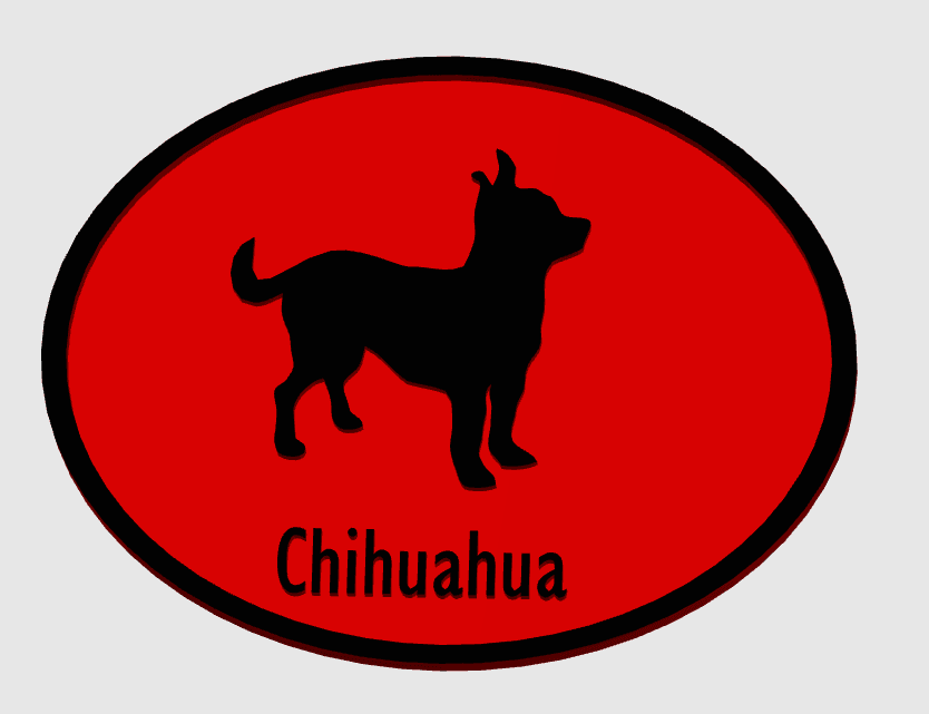 Chihuahua Dog Breed Plaque  3d model