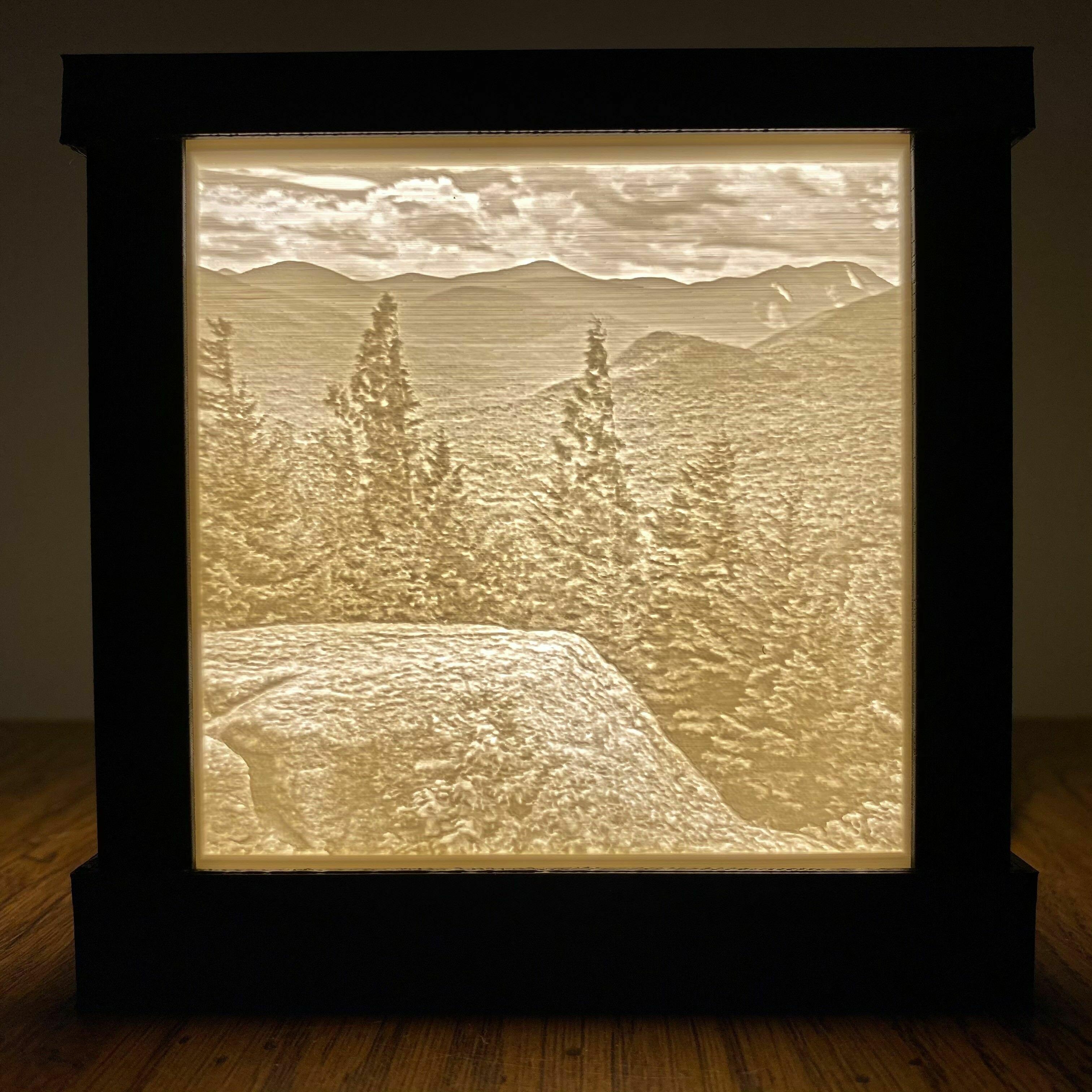 Lithophane Box (Holds 5 Litho Panels) 3d model