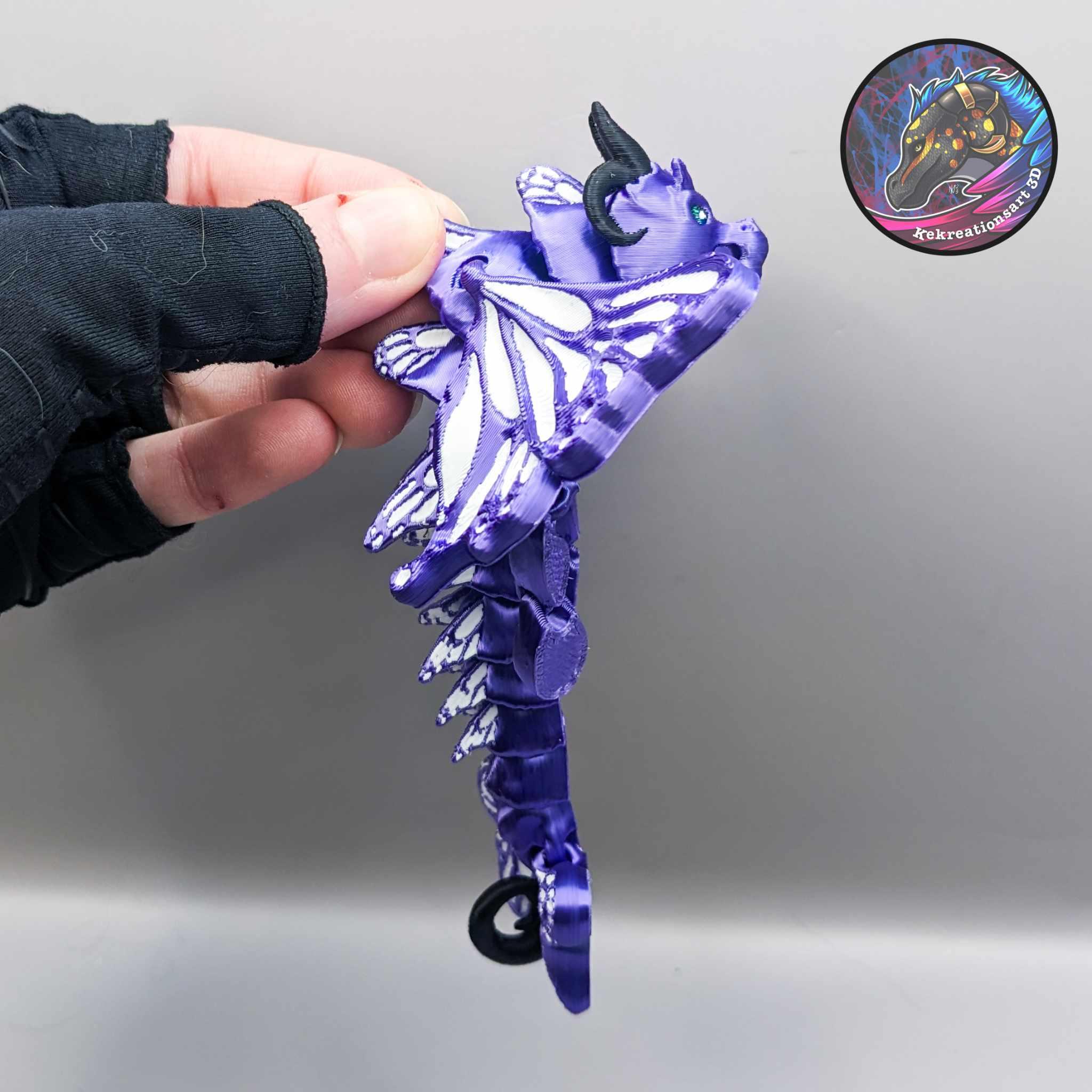 Baby Flexi Butterfly Dragon Keychain 3d model