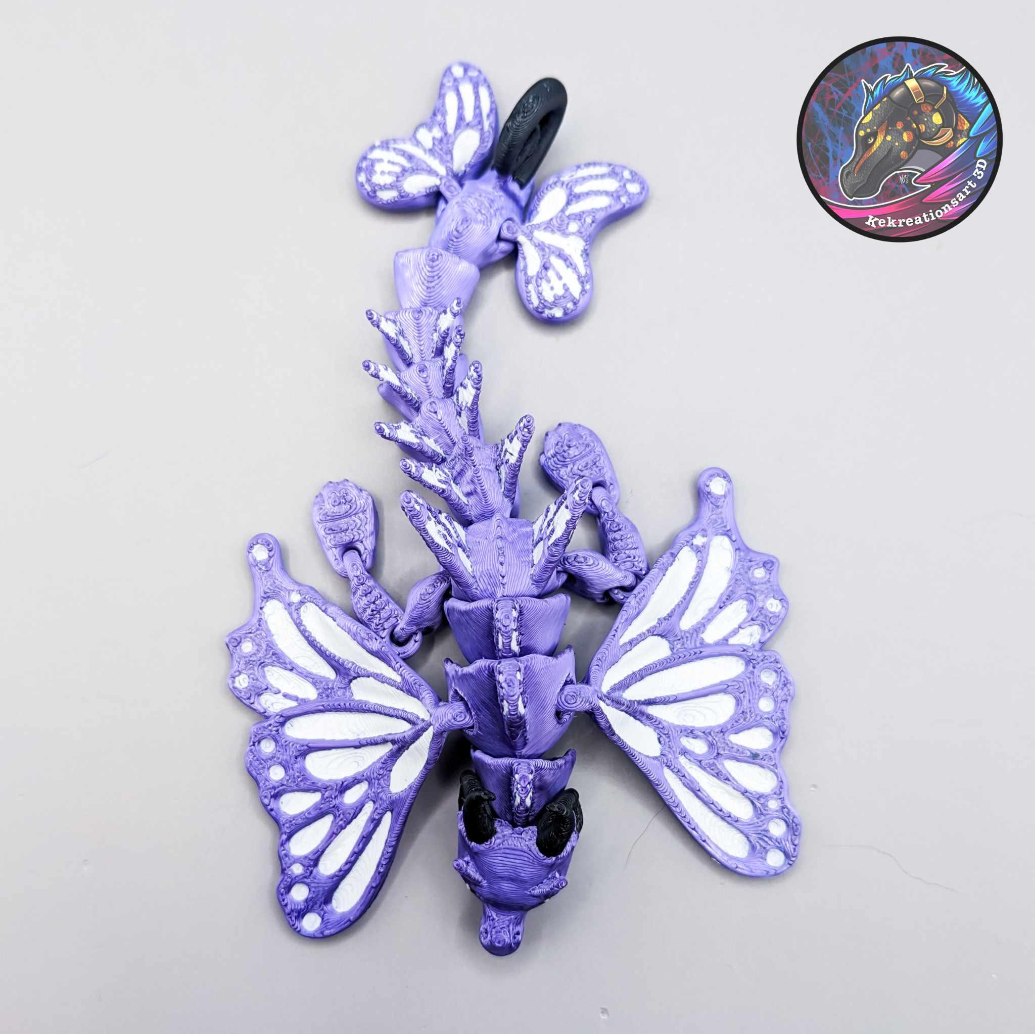 Baby Flexi Butterfly Dragon Keychain 3d model