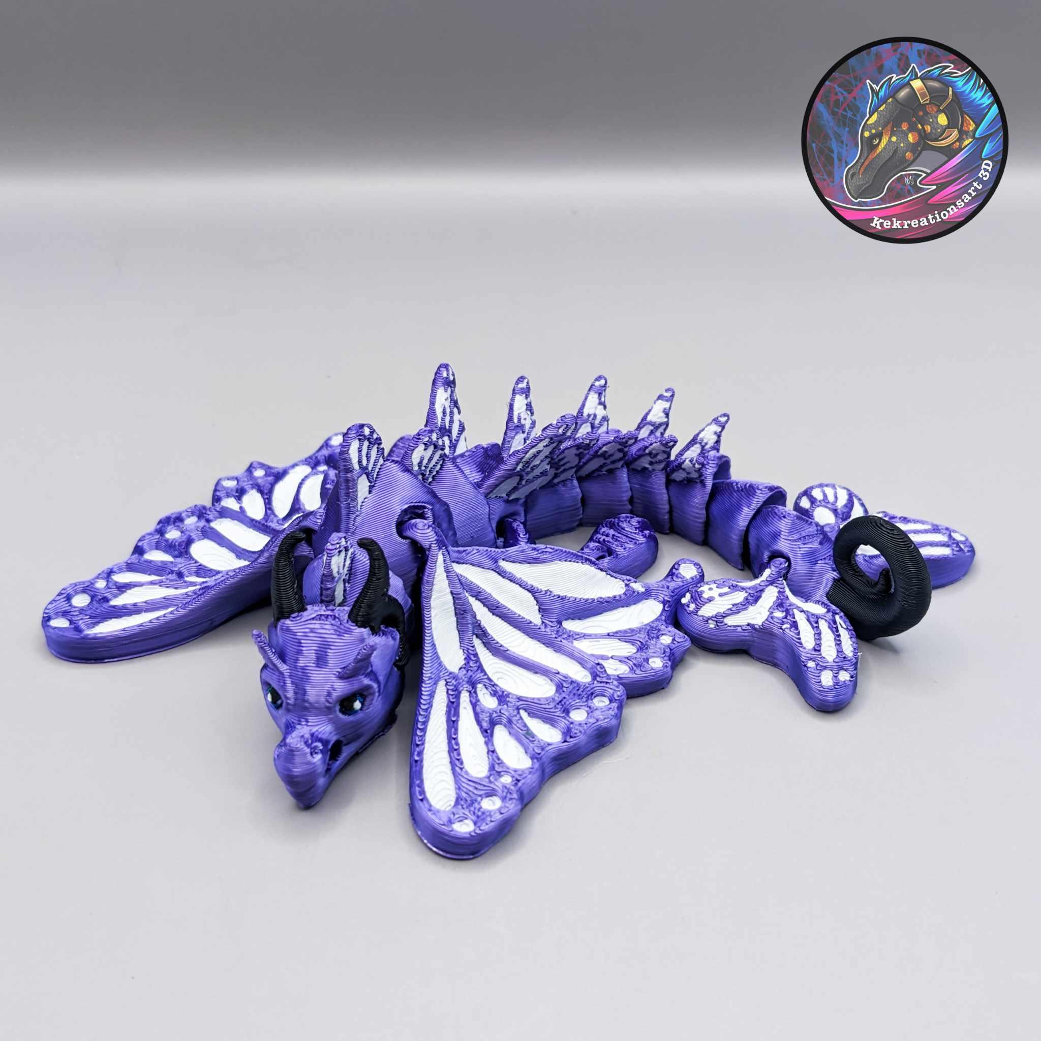 Baby Flexi Butterfly Dragon Keychain 3d model