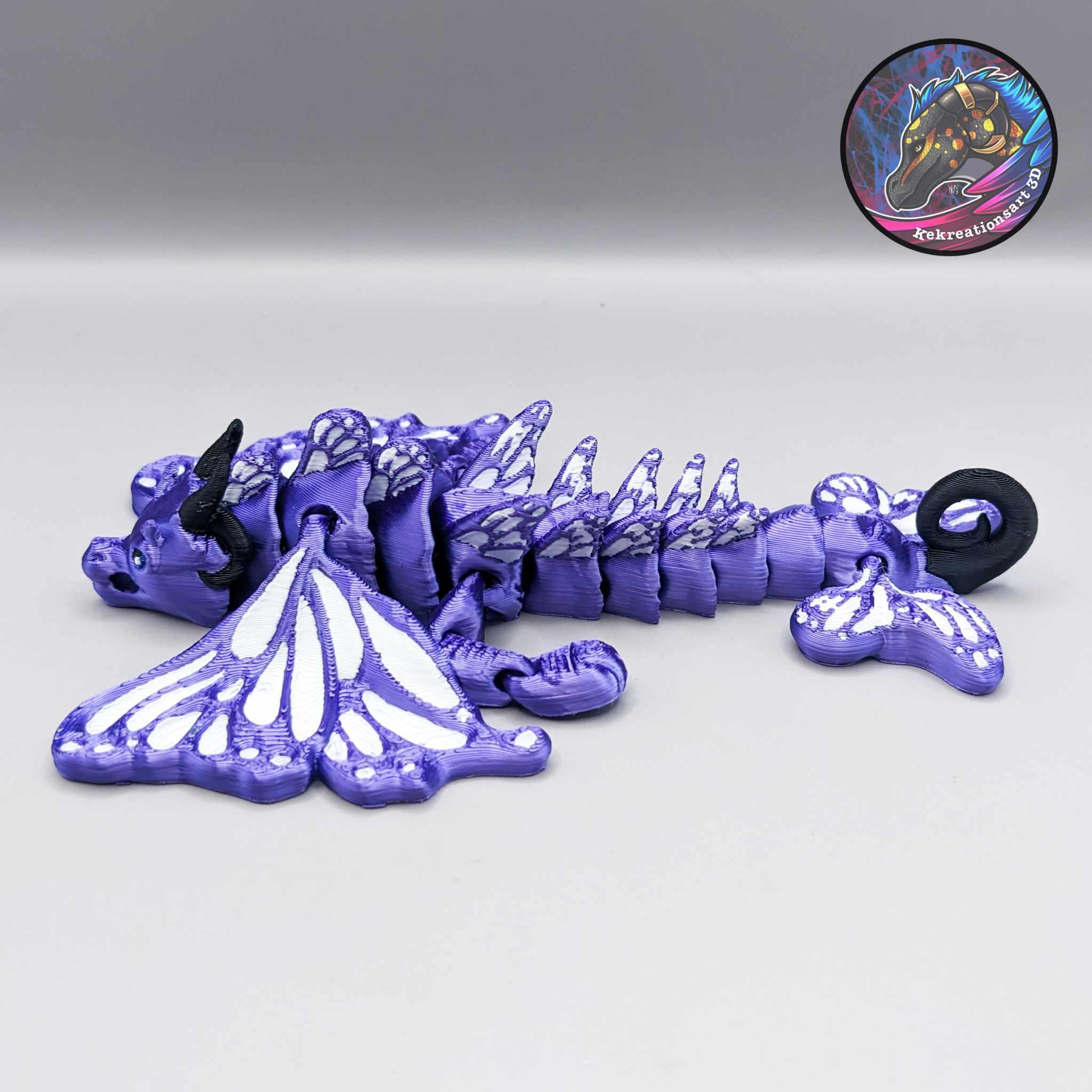 Baby Flexi Butterfly Dragon Keychain 3d model