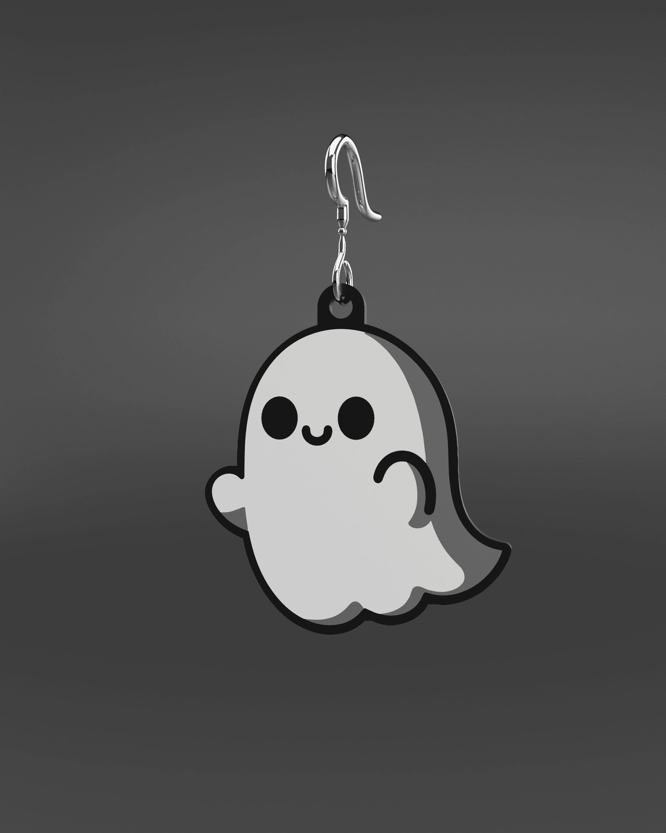 Ghost Earring / Keychain Halloween 2024 3d model