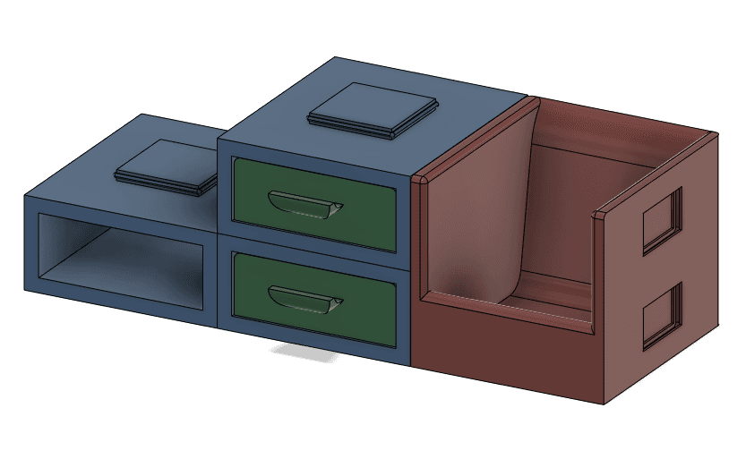 Modular Desk Organizer 3d model