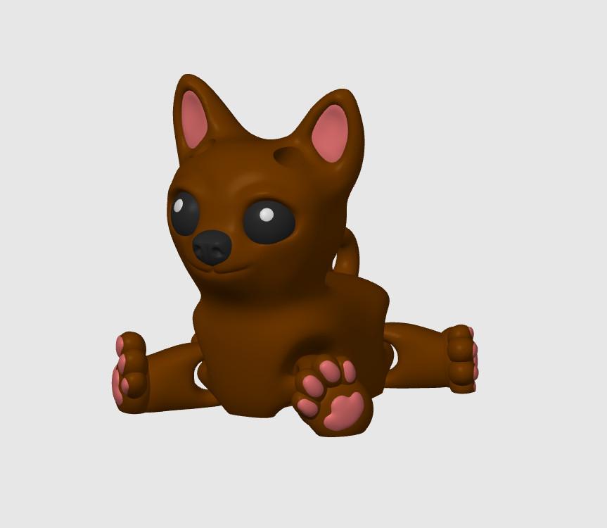 Chihuahua Keychain Fidget 3d model