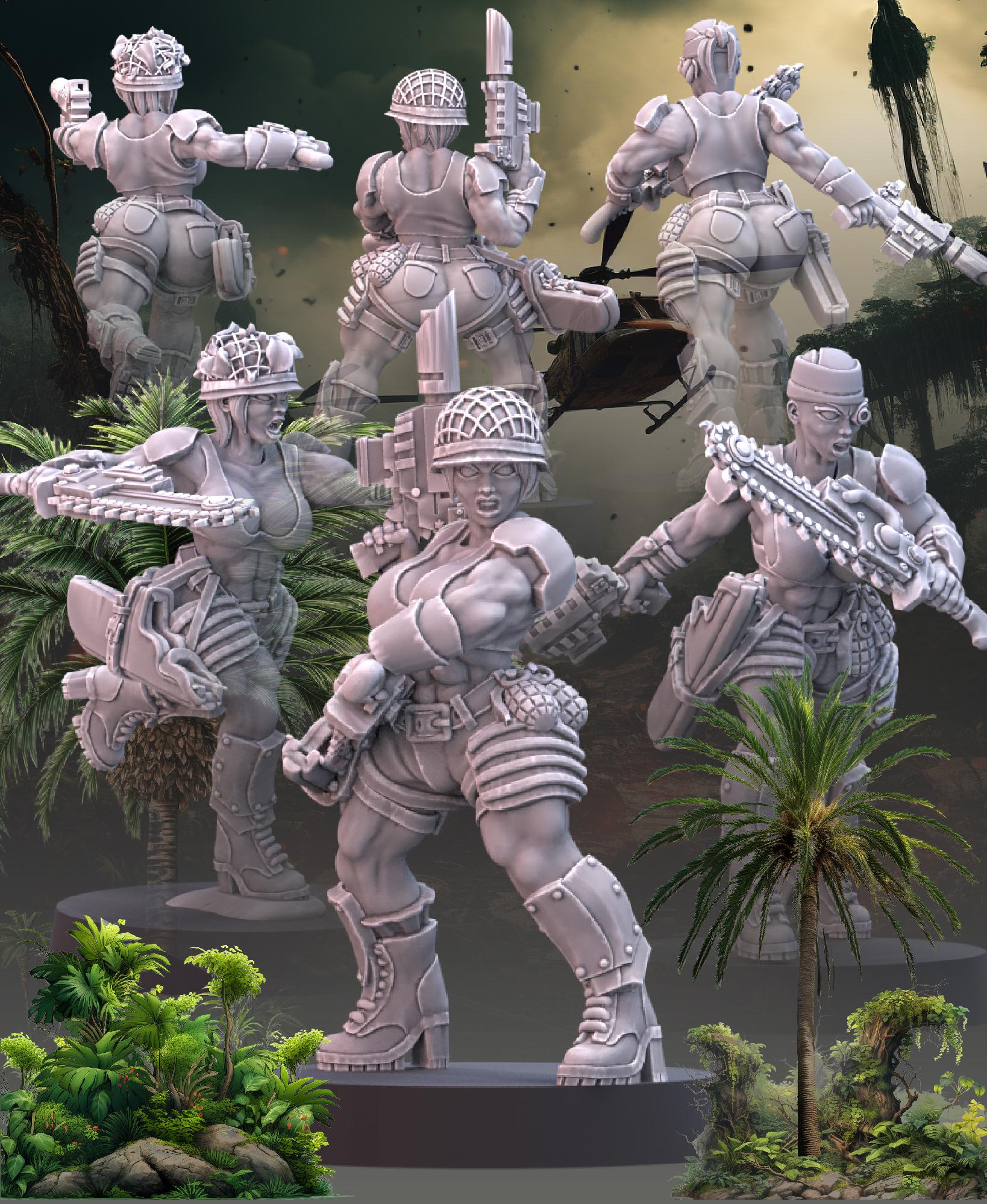 Veteran Jungle Fighters 3d model