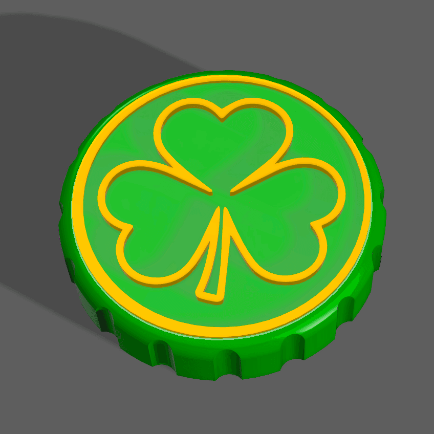 Shamrock - Stash Jar Lid 3d model