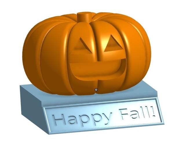 Pumpkin w Stand 3d model