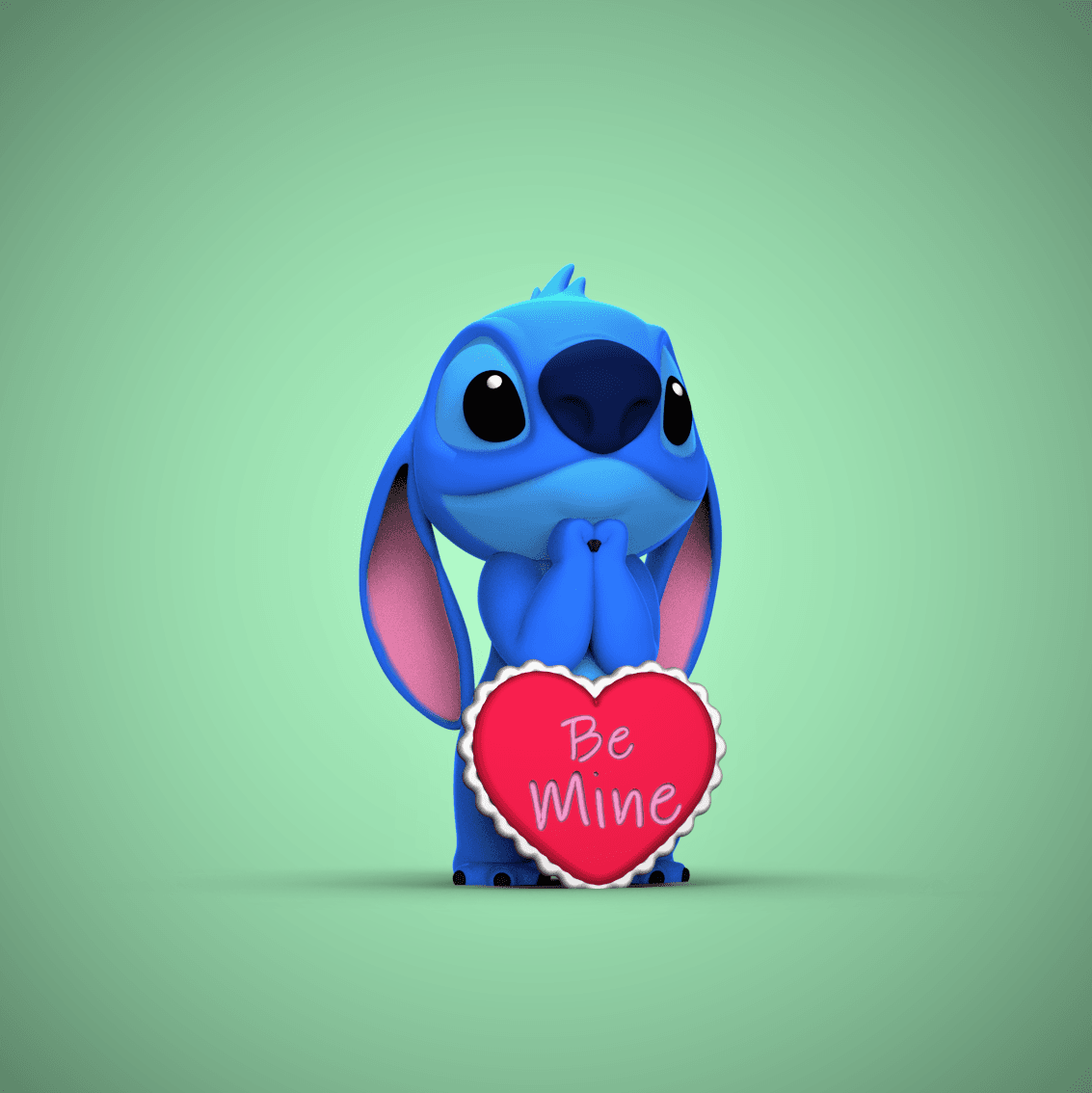 Be Mine Valentine's Stitch 3d model