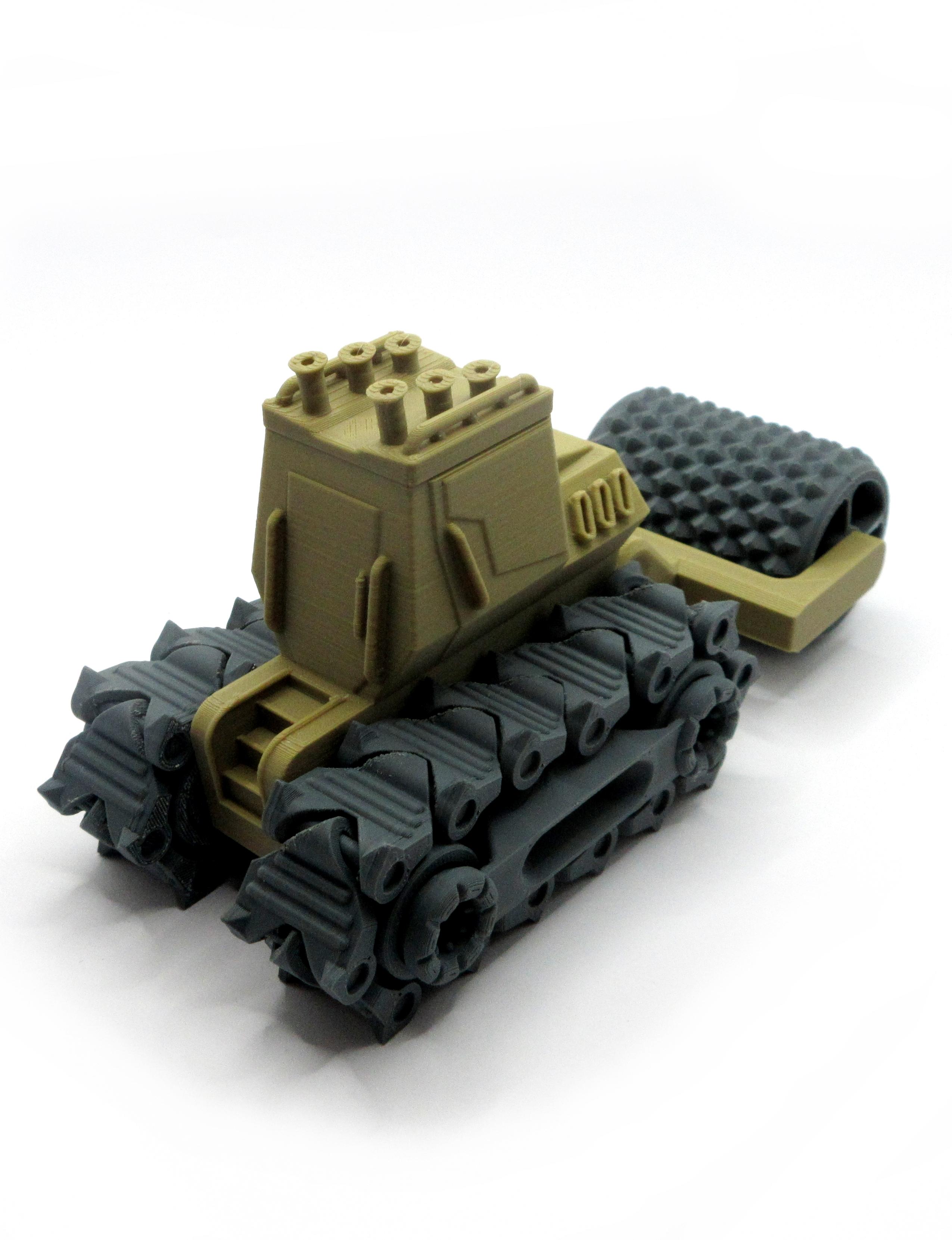 BULLDOZER- TRACKS SUPPORTLESS - EASY ASSEMBLY WITH CLIPS 3d model