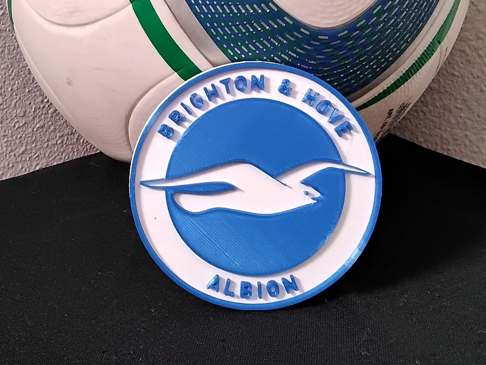 Convex Brighton & Hove Albion coaster or plaque 3d model