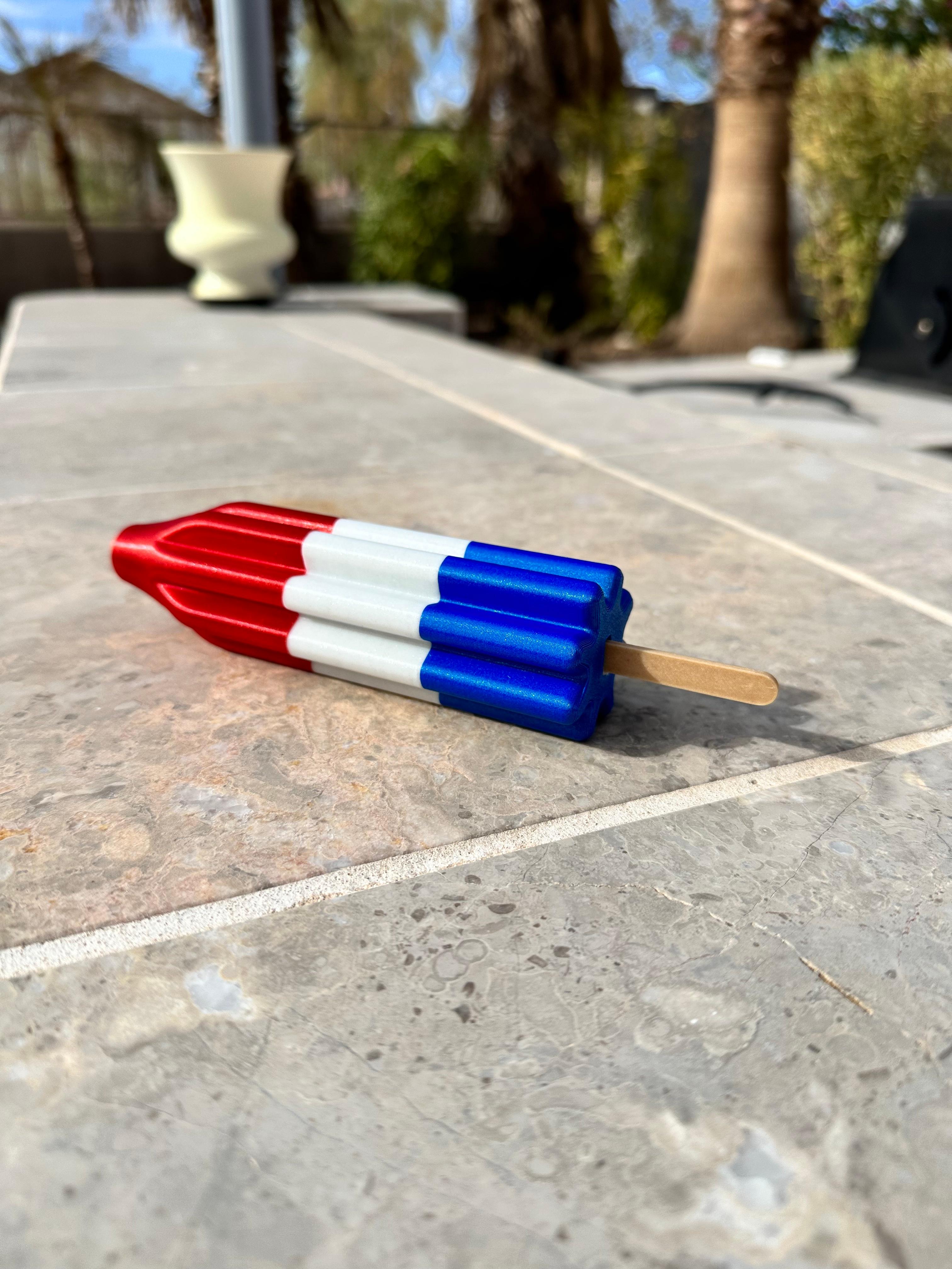 Bomb Popsicle or Rocket Popsicle Stash Container - With Melty Condition 3d model