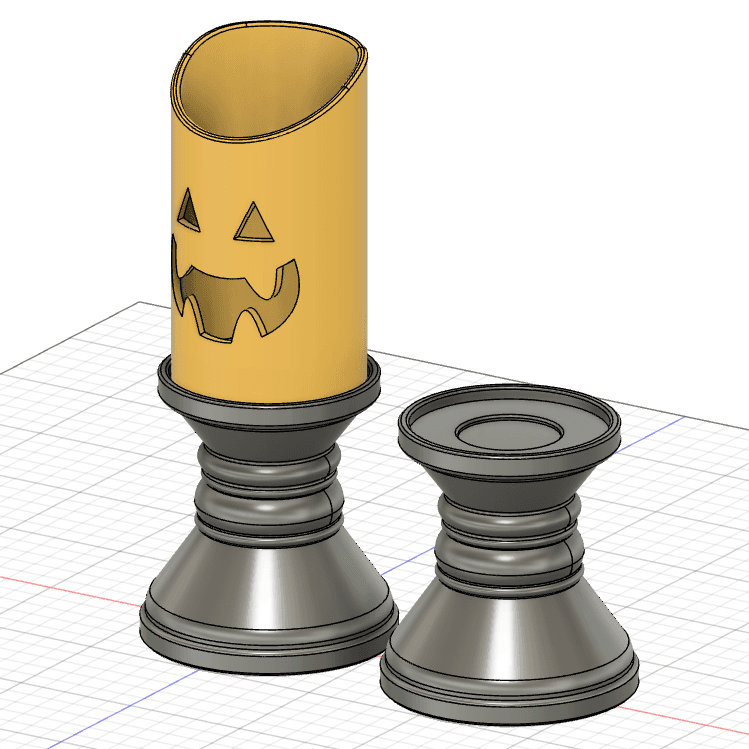 Jack-o-Lantern Tea Light Candlestick 3d model