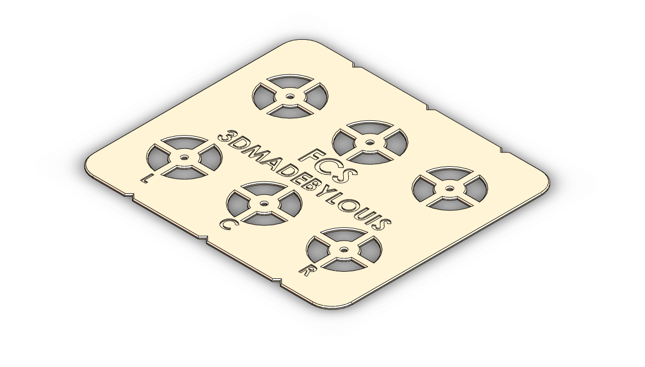 Marking template FCS X2 plugs 3d model