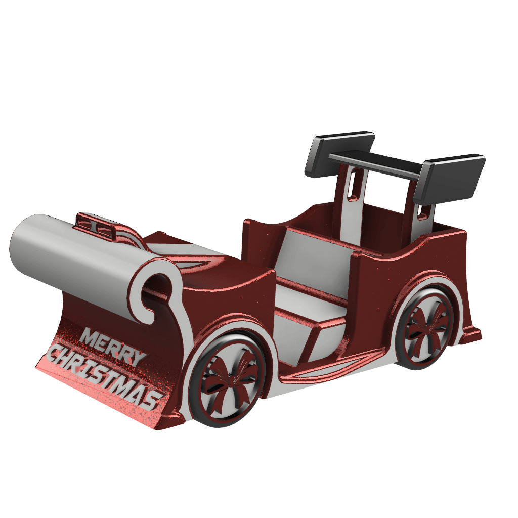 Custom santa's sleigh 3d model