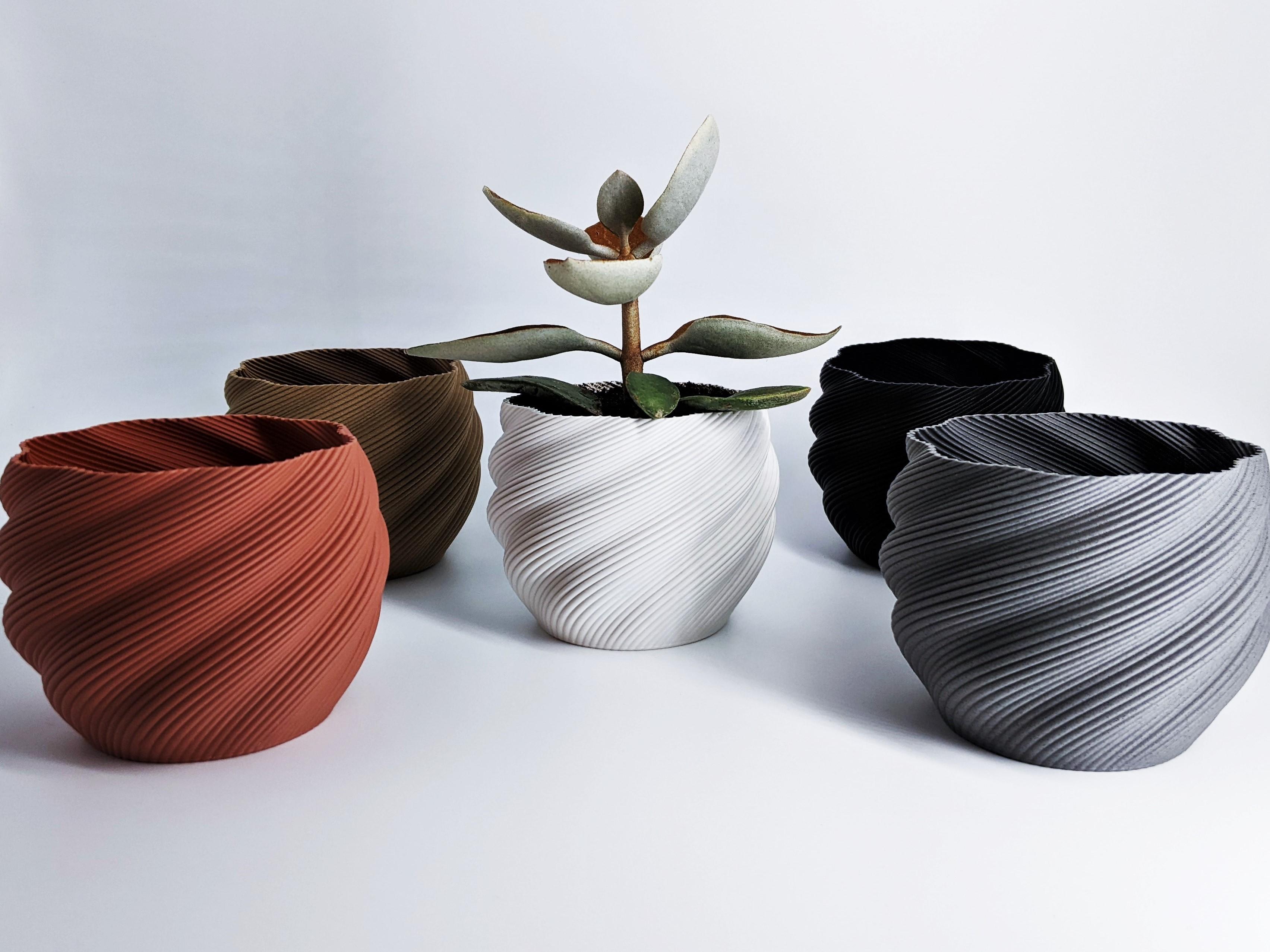 Plant Pot Modern "Diluvian" for succult planters to big pots 3d model